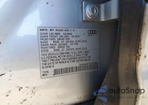 2018 Audi Q7 Prestige z USA, uszkodzony, nr VIN WA1VAAF71JD021988